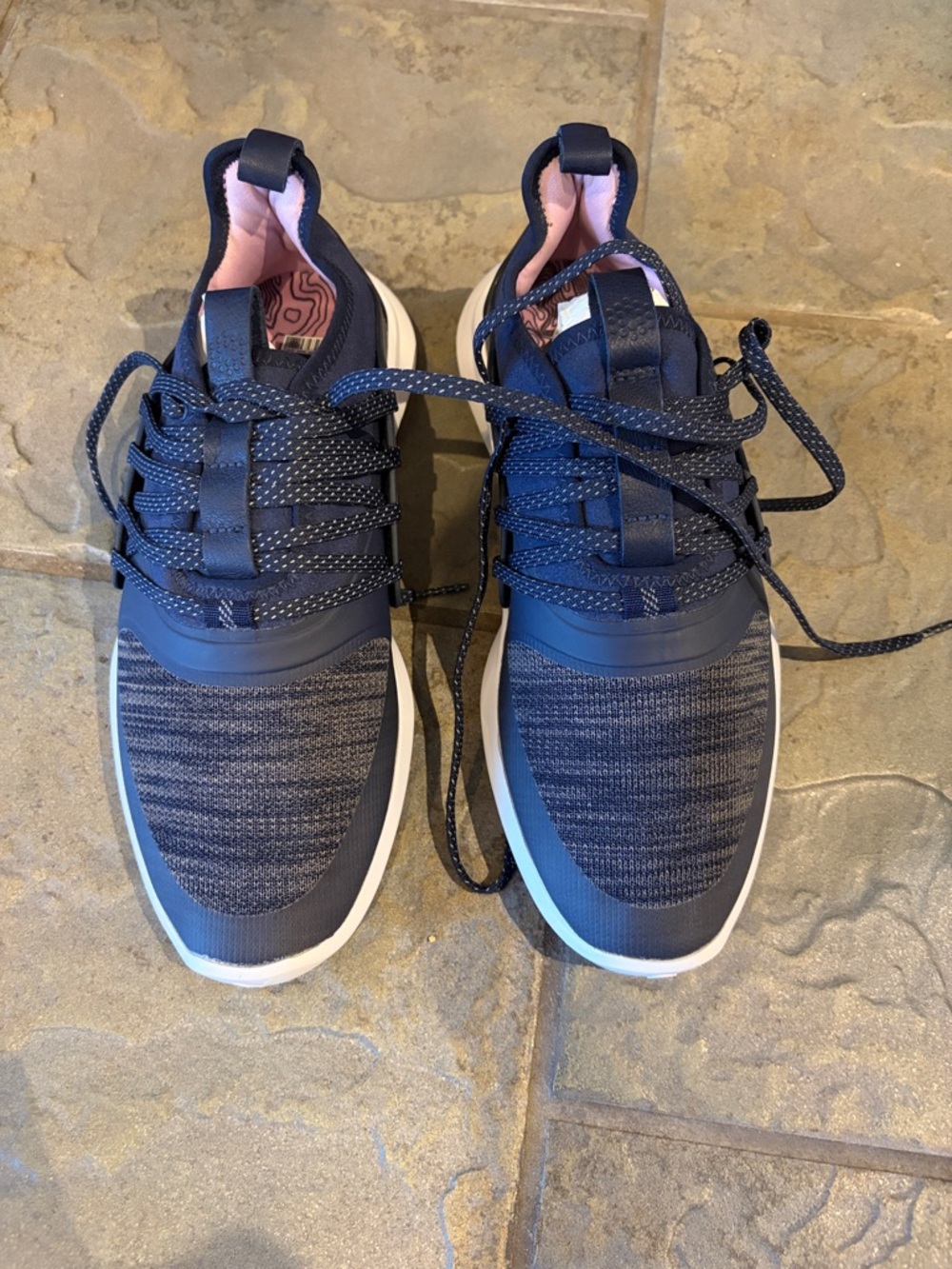 Puma Navy Athletic Sneakers with Pink Logo Accent - Picture 4 of 5